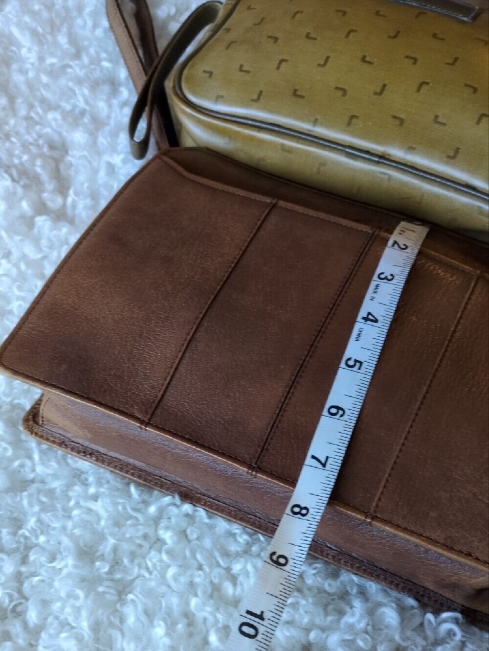 Brown Leather Men’s Document Pouch - Picture 12 of 15